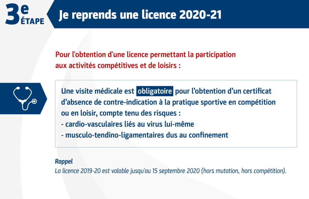 Licences 2021 - Je reprends une licence 2020-21