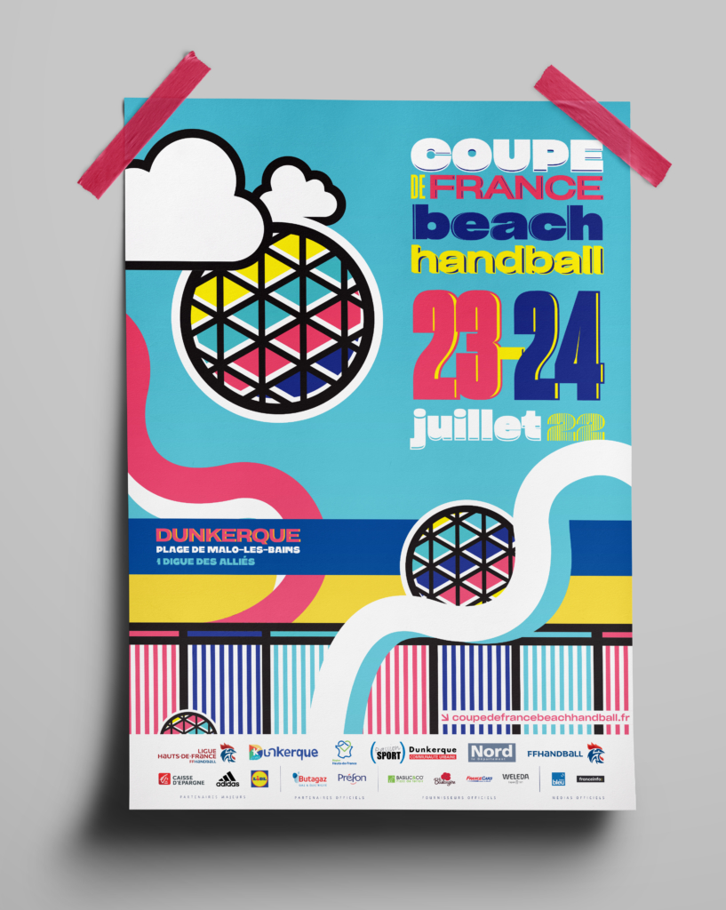 Affiche CDF Beach Handball Dunkerque 2022