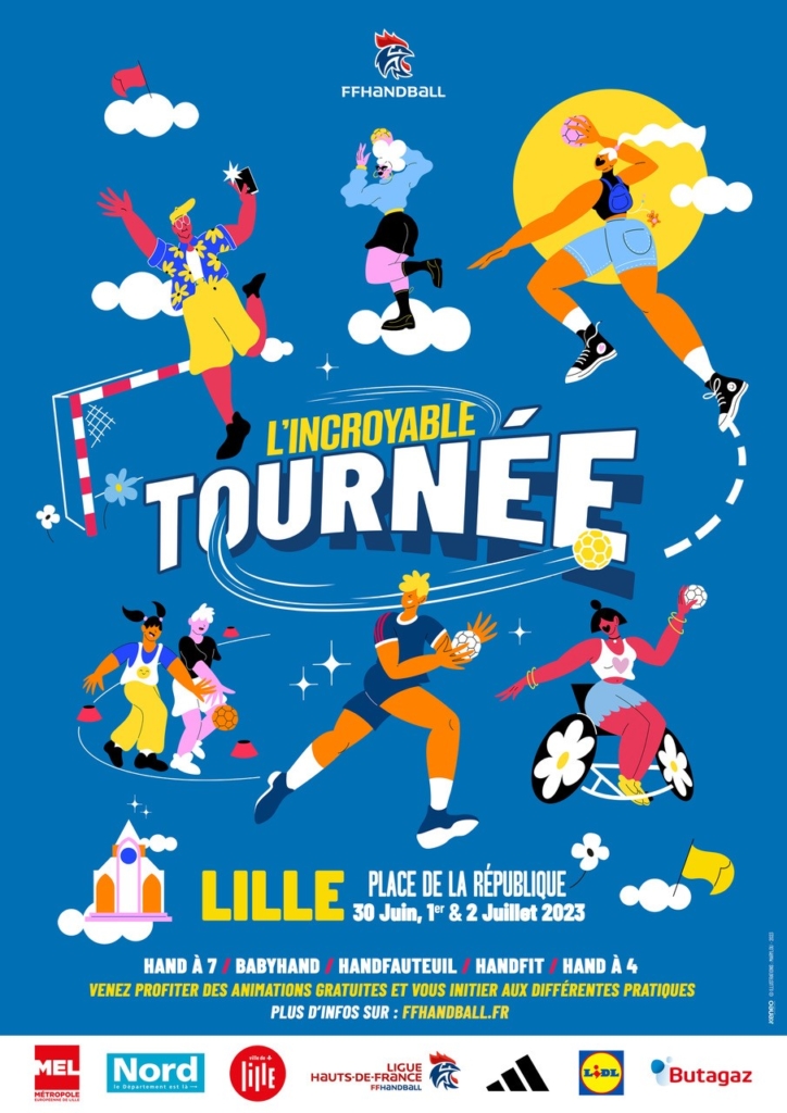 Affiche INCROYABLE TOURNE FFHANDBALL - Lille