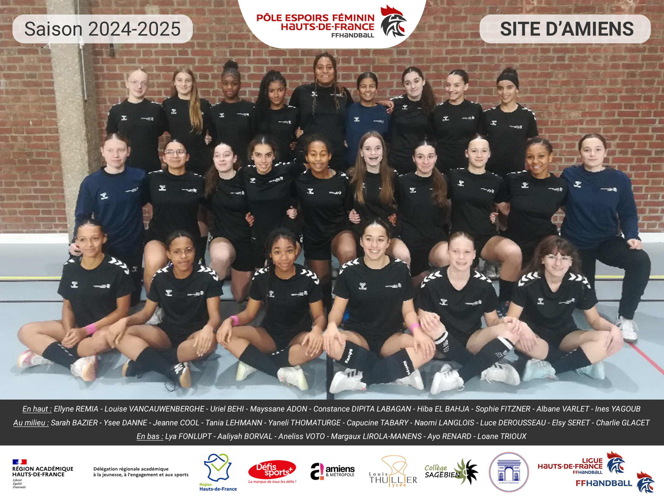 Photo officielle PPF M - Amiens 2024-25