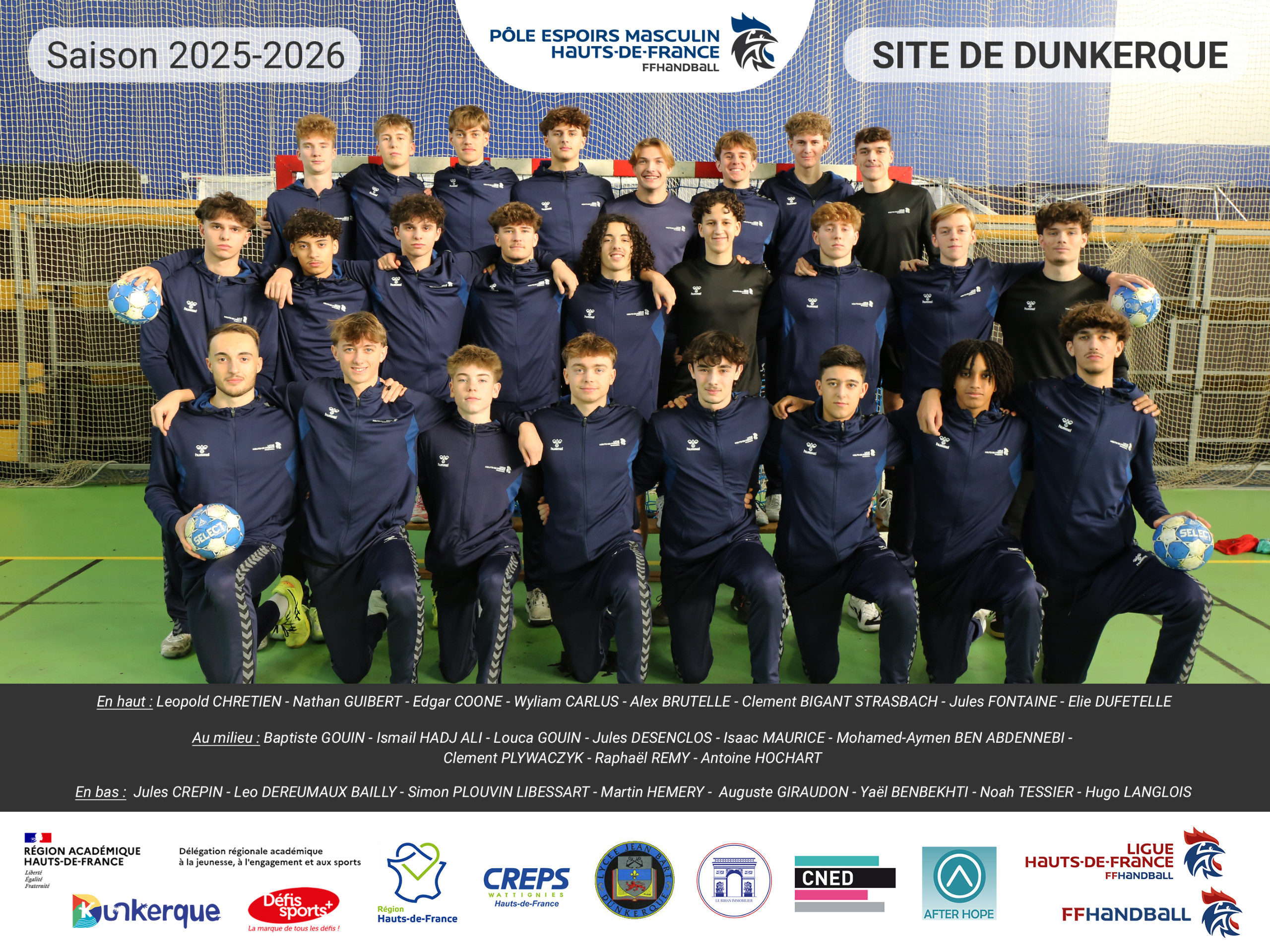 Photo officielle PPF M - Dunkerque 2024-25
